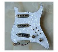 Battipenna Chitarra Caricato Prewibred Vintage Tri- Alnico Pickups Single Cut Converter 1 Set Cablaggio per Chitarra (Color : 1 Set White Pearl)