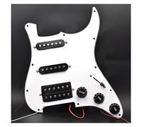 Battipenna chitarra caricato Ssh. Pickup Per Chitarra Elettrica Prestabilita Per Chitarra Elettrica Per FD St. Accessori Bianchi (Color : White with black)
