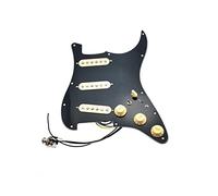 Battipenna Chitarra Caricato SSS. Pickup A Bobine Singole Caricate PickGuard Pickups Guitar Alnico 5 Pickups/Yellow Pickup Covers Set (Color : 01)