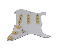 Battipenna chitarra caricato SSS. Pickup A Bobine Singole Caricate PickGuard Pickups Guitar Alnico 5 Pickups/Yellow Pickup Covers Set (Color : 08)