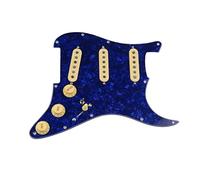 Battipenna Chitarra Caricato SSS. Pickup A Bobine Singole Caricate PickGuard Pickups Guitar Alnico 5 Pickups/Yellow Pickup Covers Set (Color : 10)