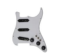Battipenna chitarra caricato Tipo A 7 Vie Pickguard Prewaibard Completamente Caricato Guitar SSS. Pickup A Bobina Ainico 5 Set Per Pickup Per Chitarra STRATOCAS (Color : White Black)