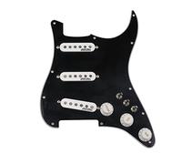 Battipenna Chitarra Caricato Tipo A 7 Vie Pickguard Prewaibard Completamente Caricato Guitar SSS. Pickup A Bobina Ainico 5 Set per Pickup per Chitarra STRATOCAS (Color : Black White)