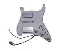 Battipenna Chitarra Caricato Tono A 7 Vie Combina Pickup per Chitarra Pickup Pieno Carico Hsh. Humbucker Alnico Pickup Funzione di Taglio Singolo Set per STRATOCAS (Color : White)