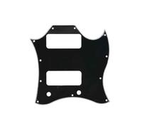 Battipenna E Piastra Copri Molle Battipenna Completo Per Chitarra Con Foro Per Pickup P90 Nero 3 Strati