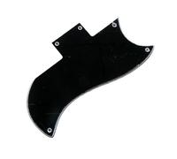 Battipenna E Piastra Copri Molle Battipenna Per Chitarra SG Vintage In Celluloide A 3 Strati Nero(3/4)