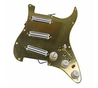 Battipenna Gold Mirror Con Pickup Humbucker WhiteDual Hot Rail Battipenna Precablato Per Chitarre For For ST Parti di ricambio per chitarre