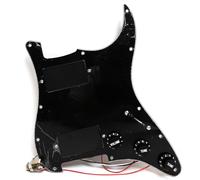 Battipenna HH precablato per chitarra, con pickup humbucker attivi in ceramica per parti Fender Stratocaster (nero)