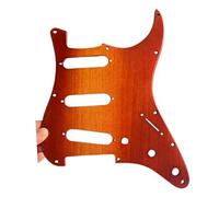 Battipenna in acero rosso chiaro per chitarra elettrica SSS a 11 fori, antigraffio e piastra di protezione, in legno massiccio per Fender ST di ricambio