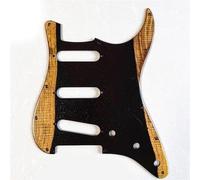 Battipenna in legno di mogano - Piastra antigraffio SSS a 11 fori e piastra di protezione - Aggiornamento personalizzato per chitarre elettriche Fender ST