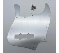 Battipenna per basso jazz a 10 fori, in alluminio anodizzato argento, piastra antigraffio per basso Fender standard americano Pro Jazz Bass stile moderno