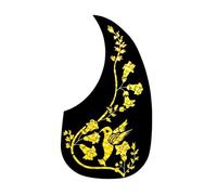 Battipenna per Chitarra 40/41 Pollici 10 Pezzi Nero E Oro Professionale Chitarra Acustica Folk Battipenna Autoadesivo Adesivo(Gold D)