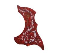 Battipenna Per Chitarra Acustica 1 PC Professional Folk Acoustic Guitar Battipenna Soft Scratch Plate Autoadesivo Flower Bird Battipenna(Red)