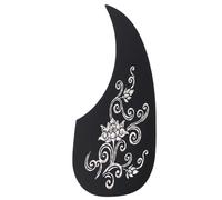 Battipenna per Chitarra Acustica, Battipenna Autoadesivo Nero, Piastra Antigraffio a Forma di Uccello, Parti di Chitarra Acustica e Classica con Fiamma di Pelle di Tigre per