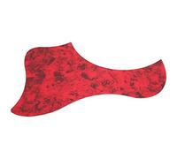Battipenna per chitarra acustica, battipenna per chitarre con effetto specchio antigraffio in PVC per 38-41 pollici(A forma di uccello tartarugato rosso)