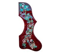 Battipenna per chitarra acustica, con inserto a fiore, autoadesivo, antigraffio, per chitarra acustica Gibson J200 SJ200 (A)