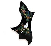 Battipenna per chitarra acustica da 38 a 41 pollici, compatibile con Gibson Jumbo Body Dove, autoadesivo, resistente ai graffi, stile vintage (nero)