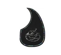 Battipenna Per Chitarra Acustica Folk Autoadesivo In Palissandro A Forma Di Virgola Per Accessori Per Chitarra Acustica(E)
