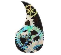 Battipenna Per Chitarra Acustica Goccia D'acqua Battipenna Per Chitarra In Celluloide Decorativa E Resina Epossidica Trasparente Piastra Antigraffio 40 41 Pollici(Black 3)