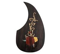Battipenna per chitarra acustica in legno massello con intarsio in abalone e design elegante con rose rampicanti, autoadesivo per Martin D-45, si adatta alla maggior parte dei modelli da 40 a 43