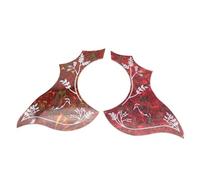 Battipenna per Chitarra Acustica Parti Ricambio 10 Pz Bianco Nero Rosso 40 "41" Folk Chitarra Acustica Battipenna Pick Guard Piastra Antigraffio Accessori Per Chitarra(Red,Left and Right)