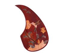 Battipenna per Chitarra Acustica Parti Ricambio Battipenna Per Chitarra In Legno Massello Il Battipenna Intarsiato Intagliato A Forma Di Lacrima Per Chitarra Acustica Protegge La Chitarra Dai Graffi(2