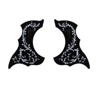 Battipenna per chitarra, Battipenna autoadesivo da 2 pezzi for chitarra folk 40-41 pollici for mancini e destrimani, nero