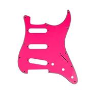 battipenna per chitarra Battipenna per chitarra personalizzato - Per battipenna per chitarra standard St SSS da 72' con 11 fori per vite, piastra antigraffio, otto colori(4Ply Pink)