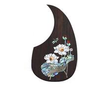 Battipenna Per Chitarra Classica Battipenna Per Chitarra Acustica Folk Adesivo Per Battipenna Superiore Per Accessori Per Chitarra Acustica Legno Di Palissandro Intarsiato Con Conchiglia(G0548)