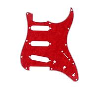 Battipenna per chitarra con piastra antigraffio per pick-up f/SSS USA/messicano moderno rosso perla