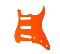 battipenna per chitarra elettrica Battipenna per chitarra personalizzato - Per battipenna per chitarra standard St SSS da 72' con 11 fori per vite, piastra antigraffio, otto colori(4Ply Orange)
