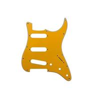 battipenna per chitarra elettrica Battipenna per chitarra personalizzato - Per battipenna per chitarra standard St SSS da 72' con 11 fori per vite, piastra antigraffio, otto colori(4Ply Dark Yellow)