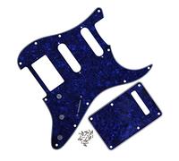 Battipenna per Chitarra Elettrica Blue SSH Guitar Pickguard Tremolo Spring Cover Back Plate 4Ply con viti per chitarra for For ST Style