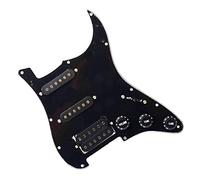 Battipenna Per Chitarra Elettrica Con 11 Fori Per Le Viti E Set Di Montaggio Per Battipenna Precablato Caricato SSH Nero Parti di ricambio per chitarre (Color : 04)