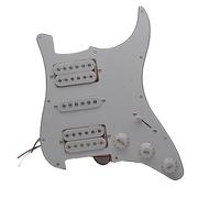 Battipenna Per Chitarra Elettrica E Gruppo Scratchplate Precablato Caricato HSH Nero