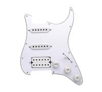 Battipenna Per Chitarra Elettrica E Gruppo Scratchplate Precablato Caricato SSH Bianco Con Pickup Bianco (Color : White 2)
