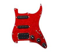 Battipenna Per Chitarra Elettrica E Gruppo Scratchplate Precablato Caricato SSH Nero (Color : Crimson 5)