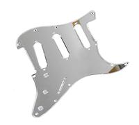 Battipenna per Chitarra Elettrica Piastra Antigraffio Per Battipenna Per Chitarra SSS A 11 Fori Con Viti Per Parti Antigraffio Per Chitarra Elettrica For For ST (Color : Silver Mirror 1Ply)