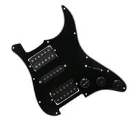 Battipenna Per Chitarra Elettrica Precablata Nera A 11 Fori Con 2 Humbucker E Un Set Di Pickup Single Coil Battipenna precablati Set