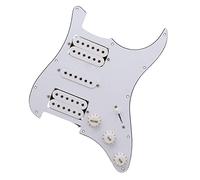 Battipenna Per Chitarra Elettrica Precablato Bianco A 3 Strati Con 2 Humbucker E Un Set Pickup Single Coil Battipenna precablati Set