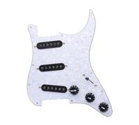 Battipenna Per Chitarra Elettrica Precablato Caricato SSS Con Pickup E Gruppo Scratchplate Bianco 3 Pickup Single Coil(8)