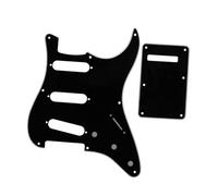 Battipenna Per Chitarra Elettrica Set 1 Set Standard Vintage 8 Fori SSS ST Battipenna Per Chitarra Piastra Posteriore E Viti(Black 3ply)