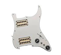 Battipenna per chitarra elettrica, set di battipenna per chitarra con HH Humbucker Coil Splitting Pickguard per chitarra HH Battipenna caricato precablato (pickup giallo)