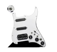 Battipenna per chitarra elettrica, set pickup a doppia bobina per chitarra, con cablaggio singlecut precablato SSH per chitarra (bianco con nero)