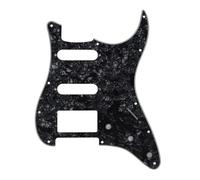 Battipenna Per Chitarra Elettrica SSH Nero A 3 Strati 11 Fori Piastra Antigraffio Per Chitarra HSS E Viti Adatte Per Chitarra Battipenna e Piastra Copri Molle(Black)