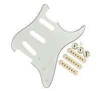 Battipenna per chitarra elettrica SSS 11 fori 48/50/52mm Pickup Covers Volume Tone Knobs Converter Tips kit Parti di Chitarra Elettrica (Color : 03)