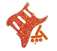 Battipenna per chitarra elettrica SSS 11 fori 48/50/52mm Pickup Covers Volume Tone Knobs Converter Tips kit Parti di Chitarra Elettrica (Color : 01)