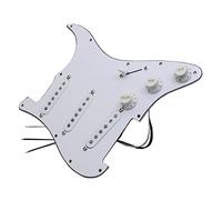 Battipenna Per Chitarra Elettrica SSS Precablato A 11 Fori Bianco Con Set Di Pickup Single Coil Sfalsati Alnico 5 Battipenna precablati Set