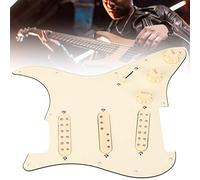Battipenna per Chitarra Elettrica, SSS29 Battipenna Caricato per Chitarra Elettrica in Plastica Beige Pickup Caricamento Pick Guard Set Pick Guard Parti per Chitarra Acustica e