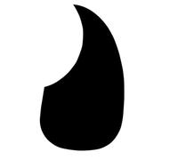 Battipenna Per Chitarra Folk A Forma Di Lacrima Con Pannello Antigraffio Da 40/41 Pollici(Black)